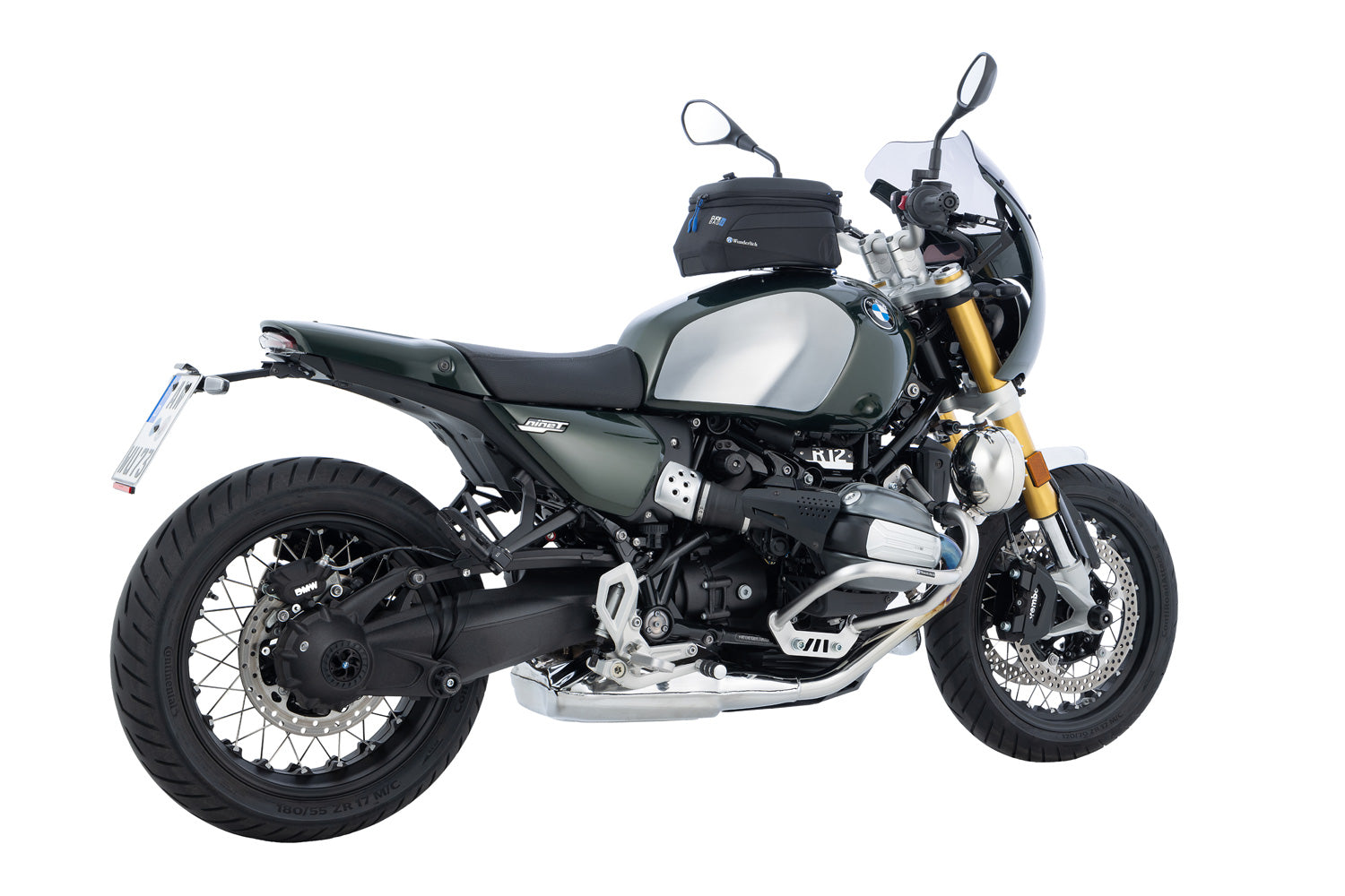 Wunderlich Seat and Luggage Rack Bag Elephant Drybag | Black | BMW R nineT -   Pyramid Motorcycle Accessories