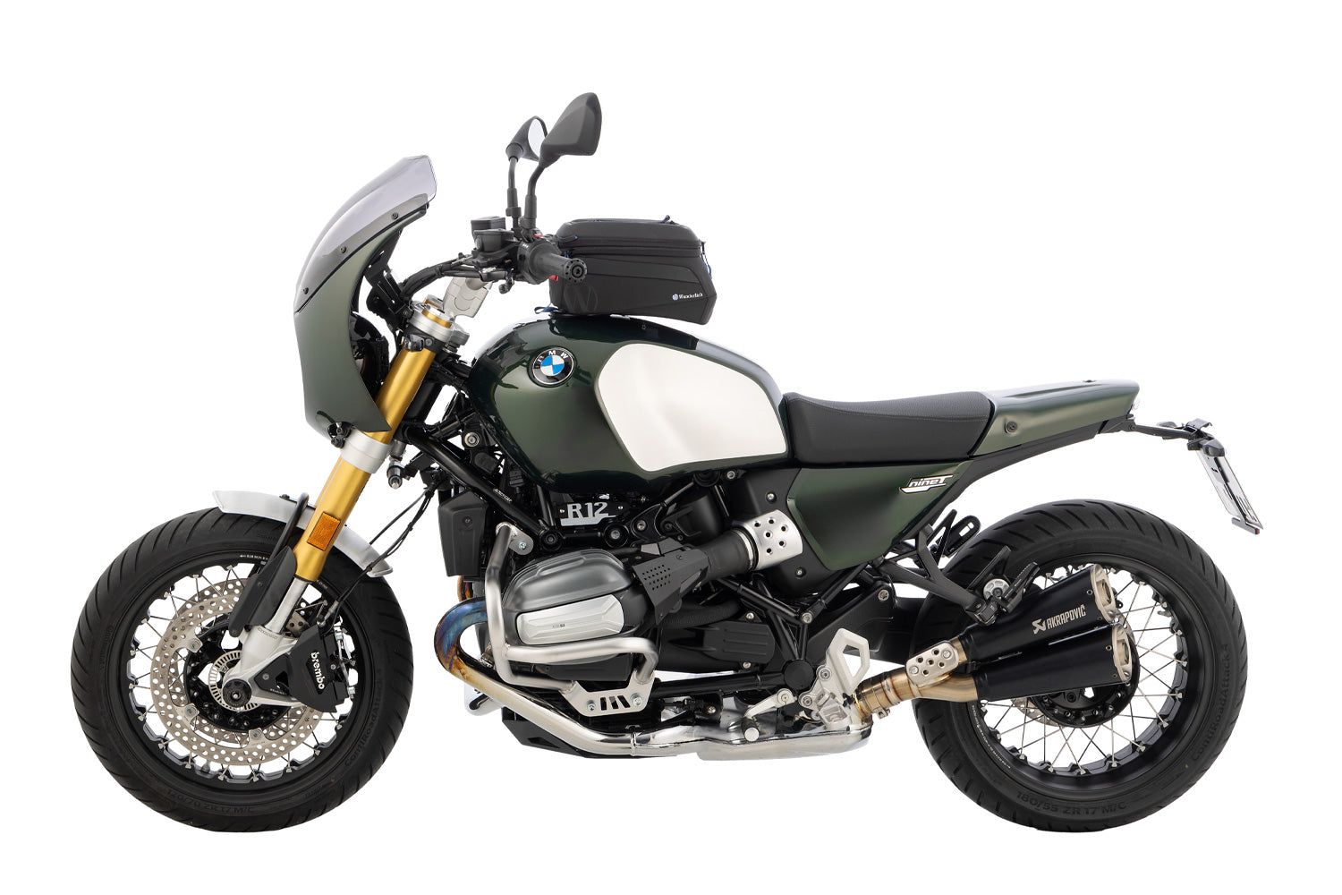 Wunderlich Seat and Luggage Rack Bag Elephant Drybag | Black | BMW R nineT -   Pyramid Motorcycle Accessories