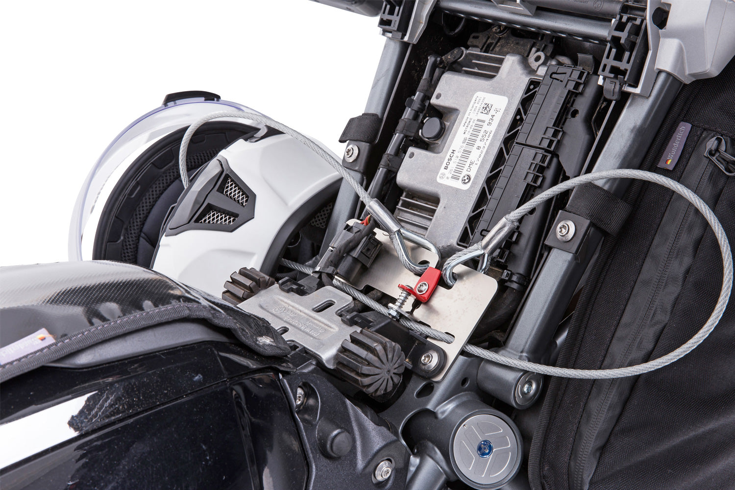 Wunderlich Helmet Anti-theft System Helm-lock | Silver | BMW R 1200 RT -   Pyramid Motorcycle Accessories