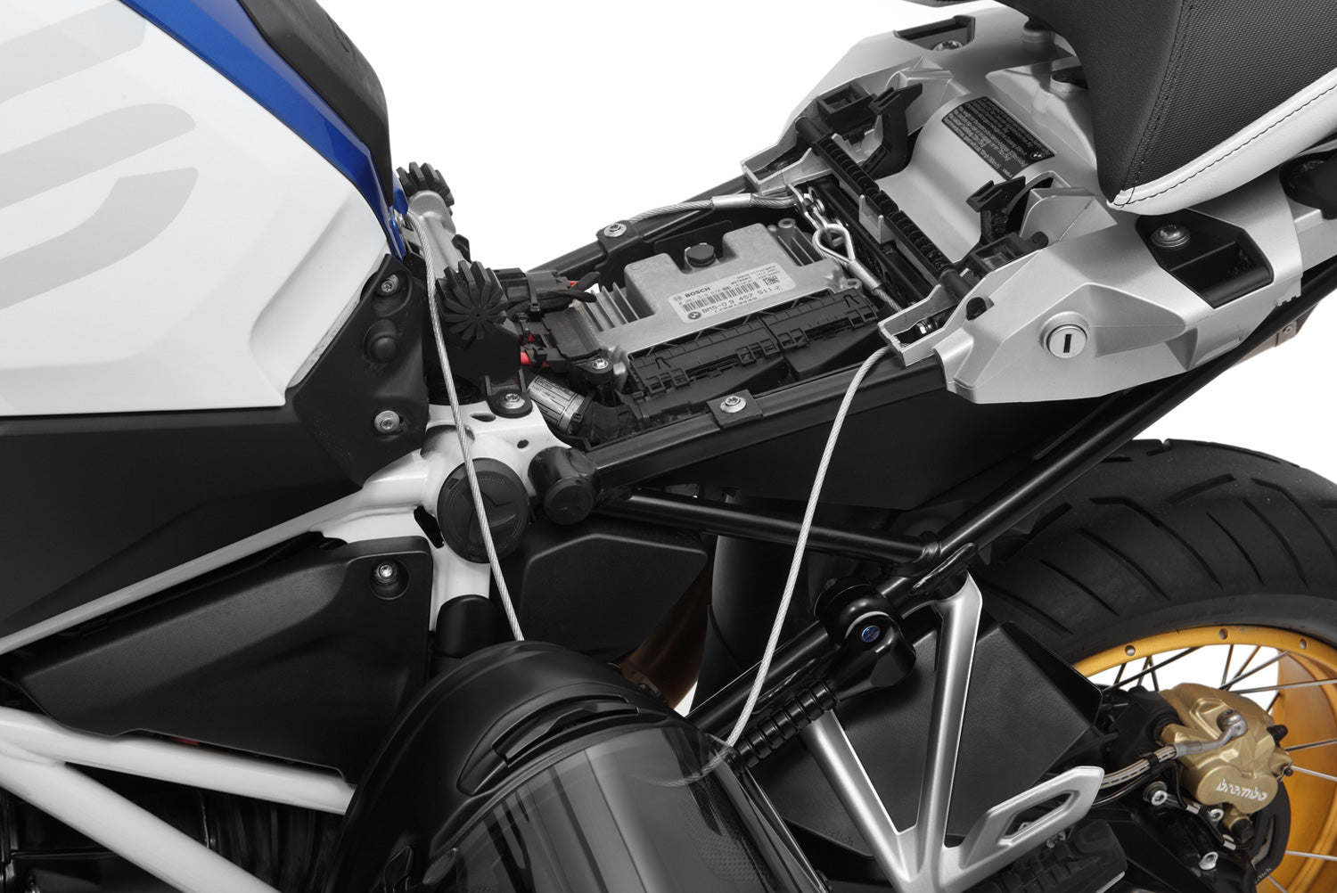 Wunderlich Helmet Anti-theft Protection Helm-lock | Silver | BMW R 1250 R -   Pyramid Motorcycle Accessories