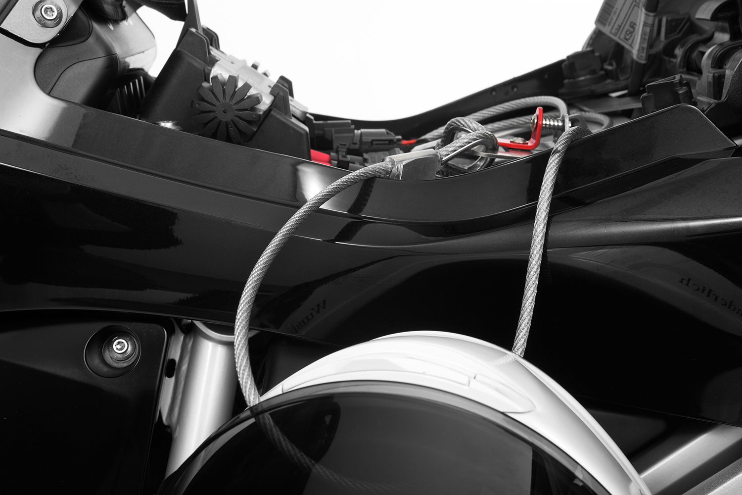 Wunderlich Helm-lock Helmet Anti-theft Protection | Silver | BMW F 900 GS -   Pyramid Motorcycle Accessories