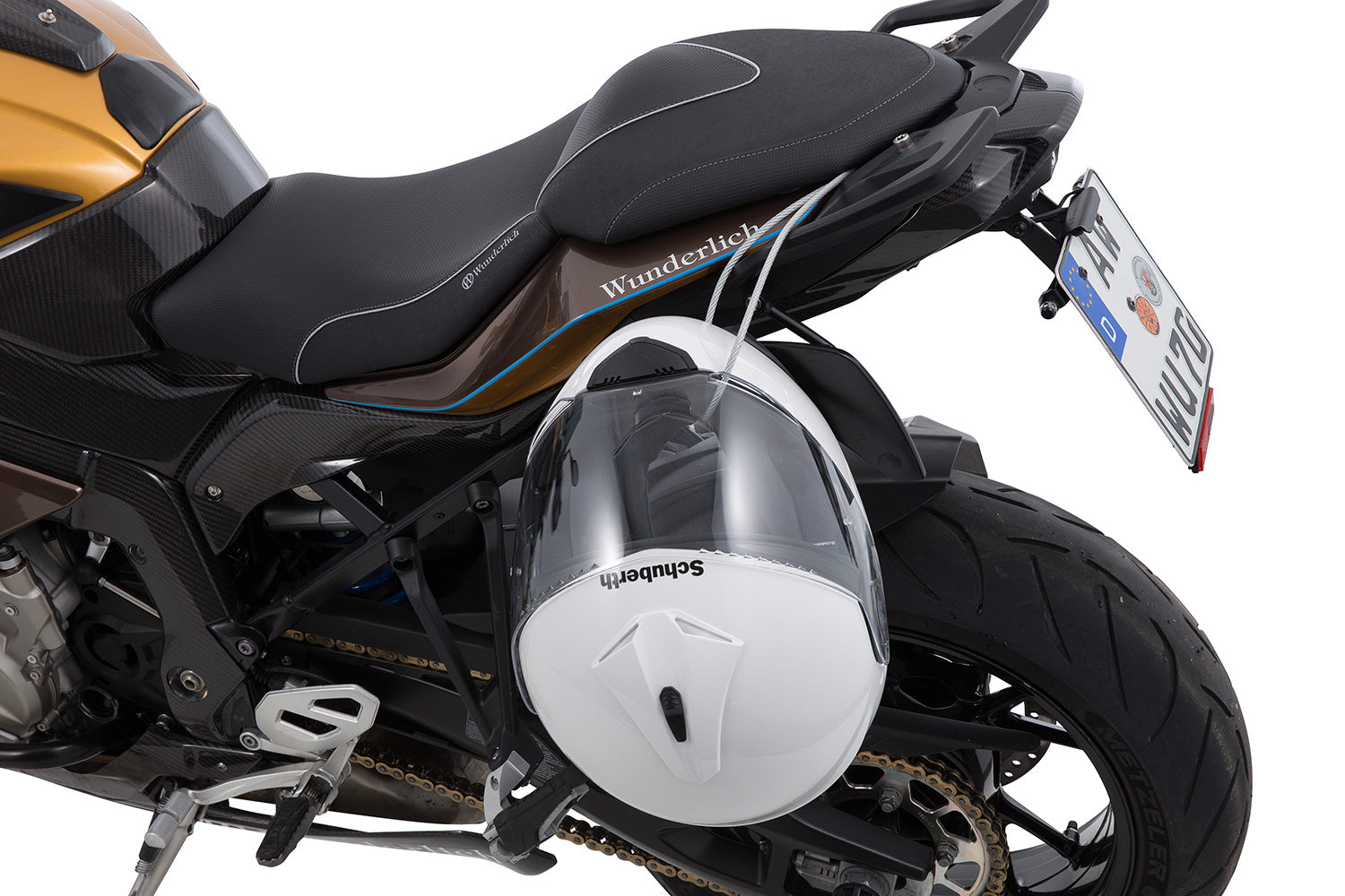 Wunderlich Helmlock Helmet Anti-theft Protection | Silver | BMW R 1250 RT -   Pyramid Motorcycle Accessories