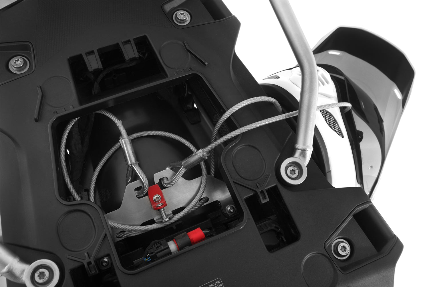 Wunderlich Helmet Anti-theft System Helm-lock | Silver | BMW R 1200 GS -   Pyramid Motorcycle Accessories