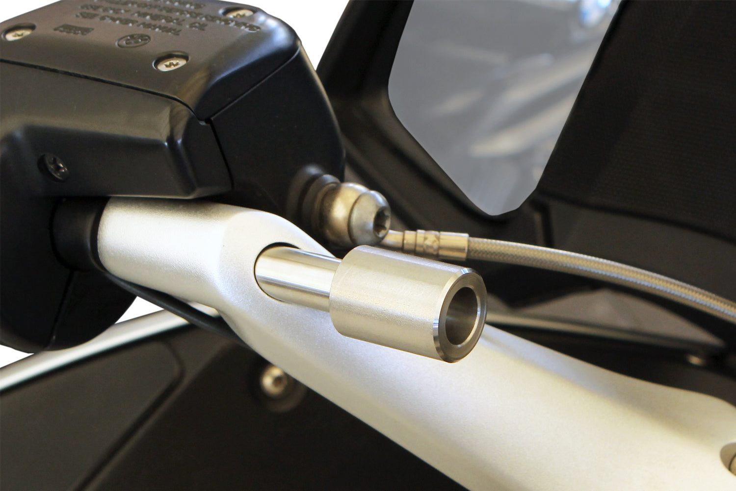 Wunderlich Adapter For Sp-connect On Stub Handlebars | Silver -   Pyramid Motorcycle Accessories