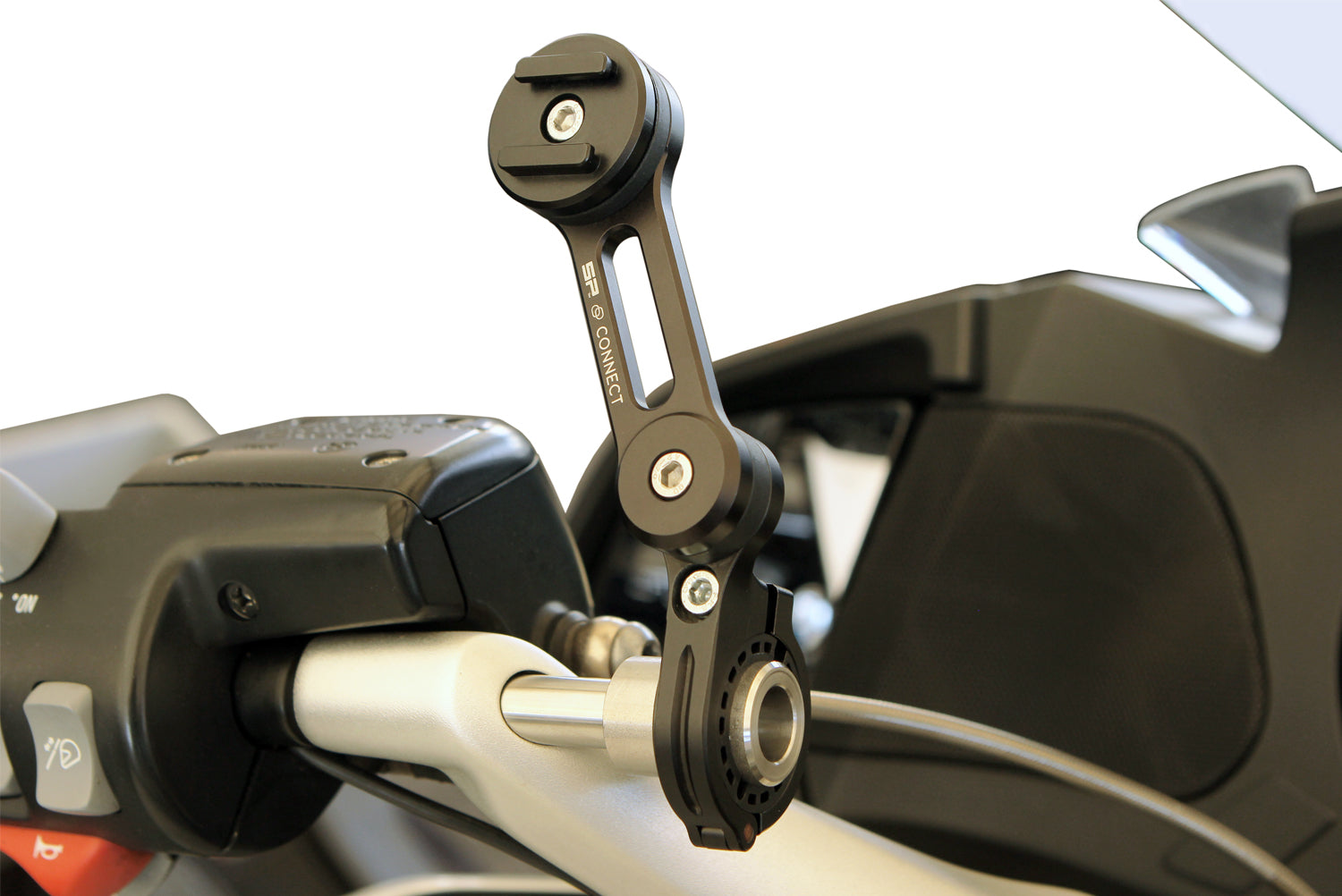 Wunderlich Adapter For Sp-connect On Stub Handlebars | Silver -   Pyramid Motorcycle Accessories