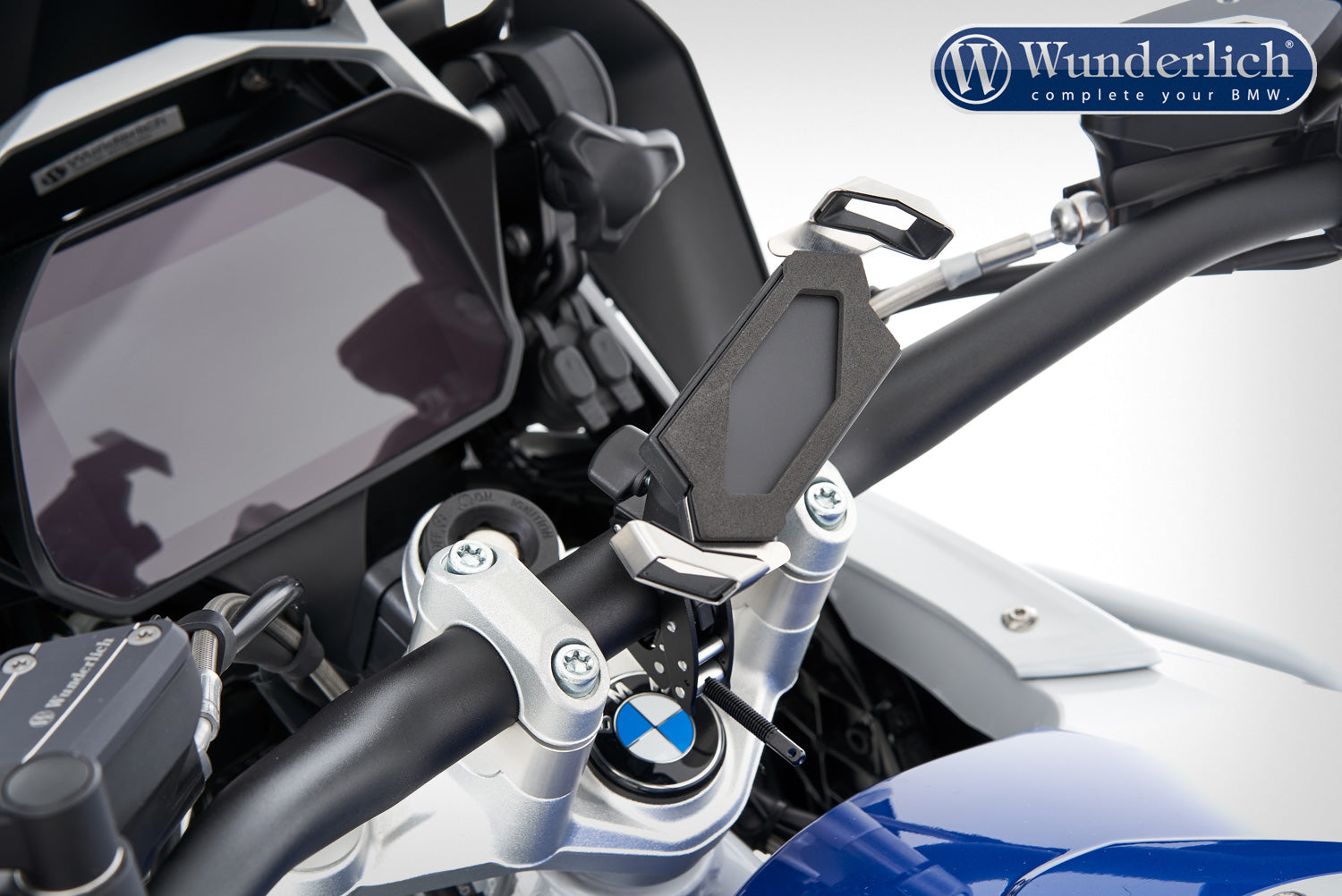 Wunderlich Multiclamp Smartphone Holder | Black | BMW R nineT -   Pyramid Motorcycle Accessories