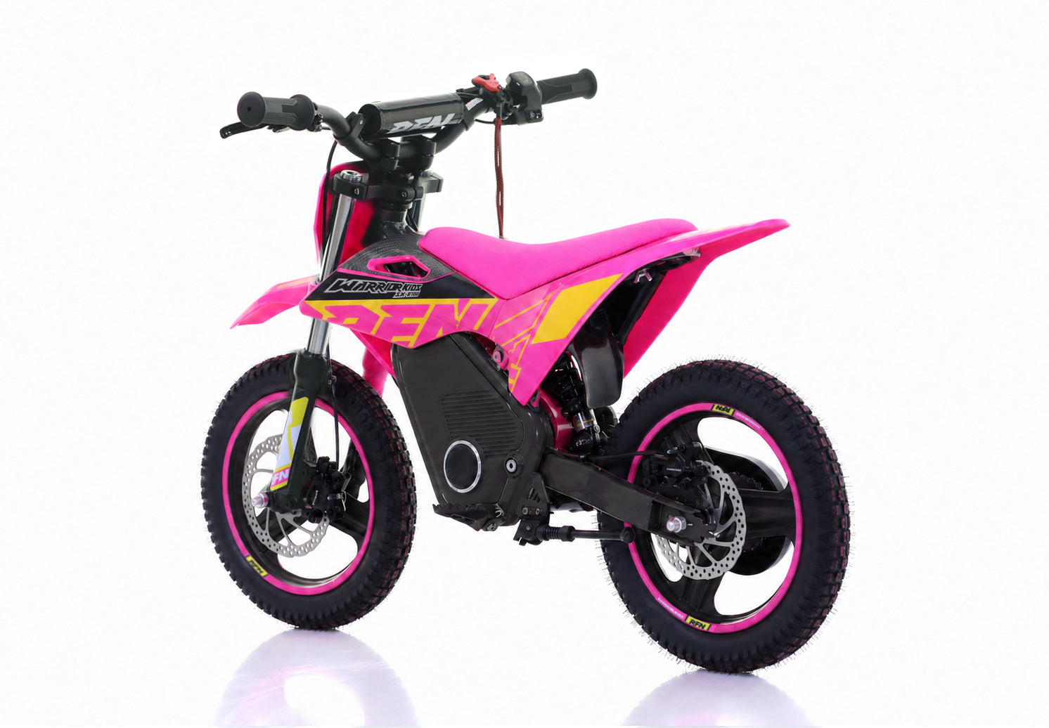 RFN Warrior SX-E700 R 14-inch Kids Electric MX Bike | Pink/Yellow
