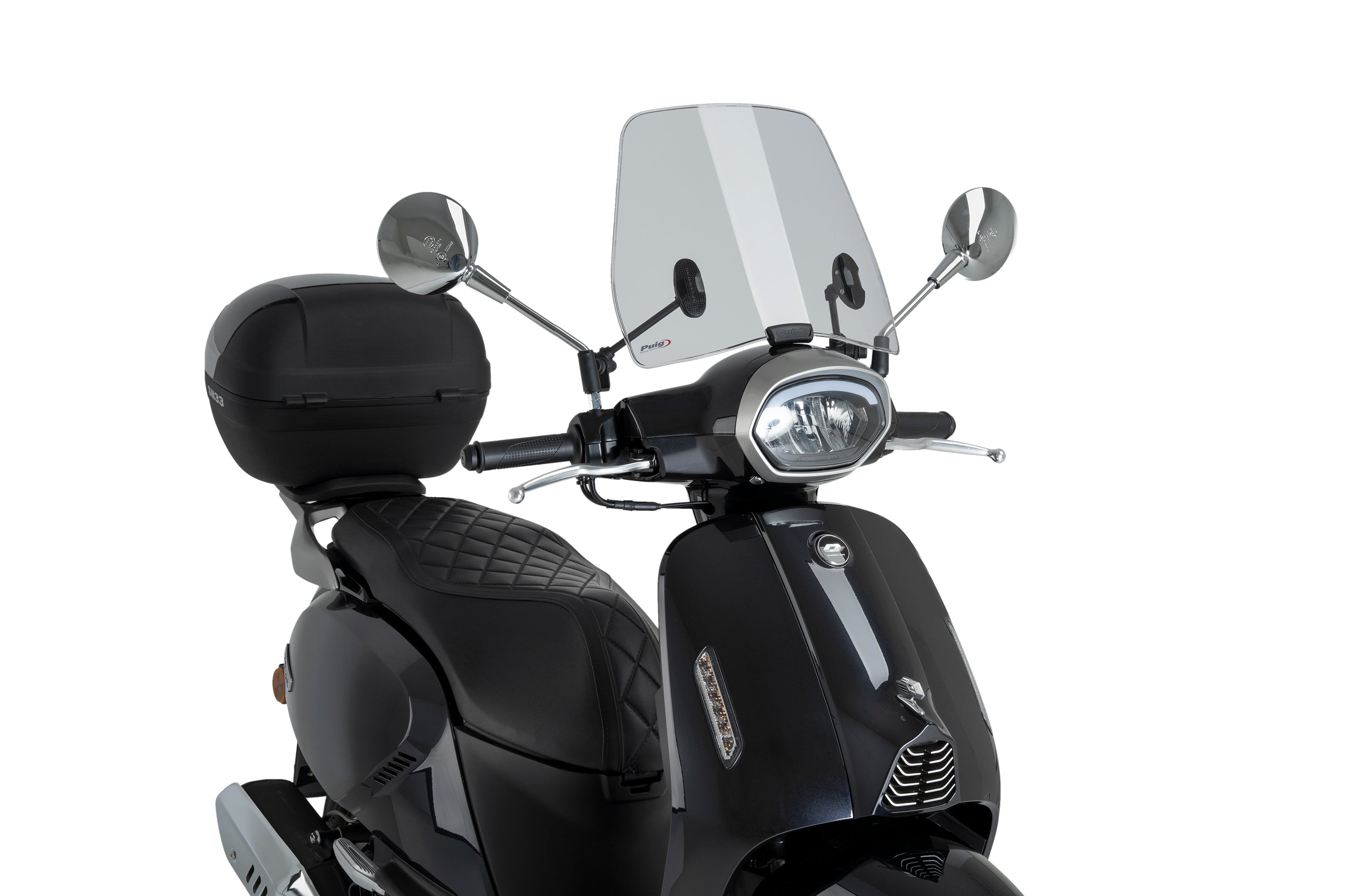 Puig Trafic Screen | Light Smoke | QJ LTR 125 2025>Current -   Pyramid Motorcycle Accessories
