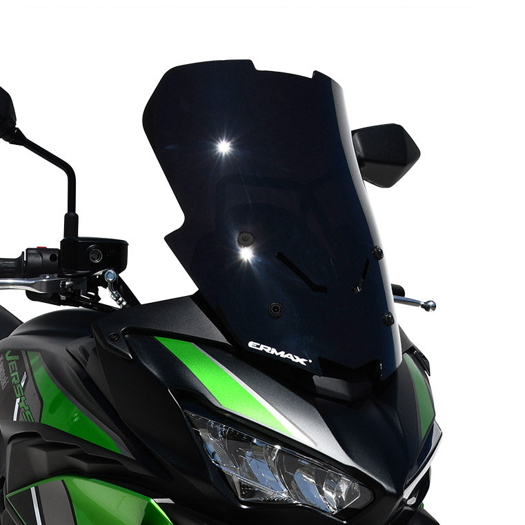 Ermax Sport Touring Screen | Black (Opaque) | Kawasaki Versys 650 2022>2025 -   Pyramid Motorcycle Accessories