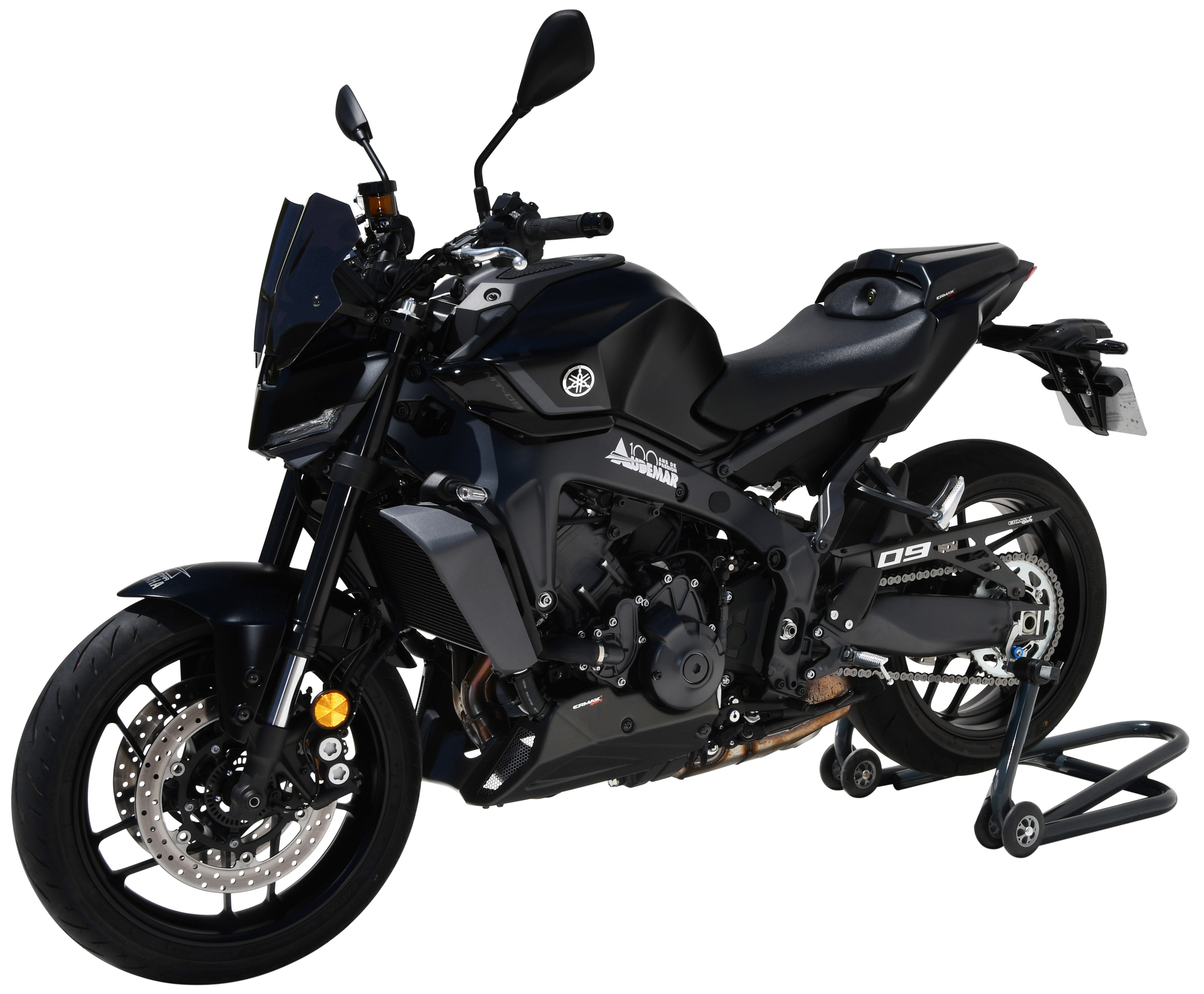 Ermax Sport Screen | Satin Black (Opaque) | Yamaha MT-09 2024>Current -   Pyramid Motorcycle Accessories