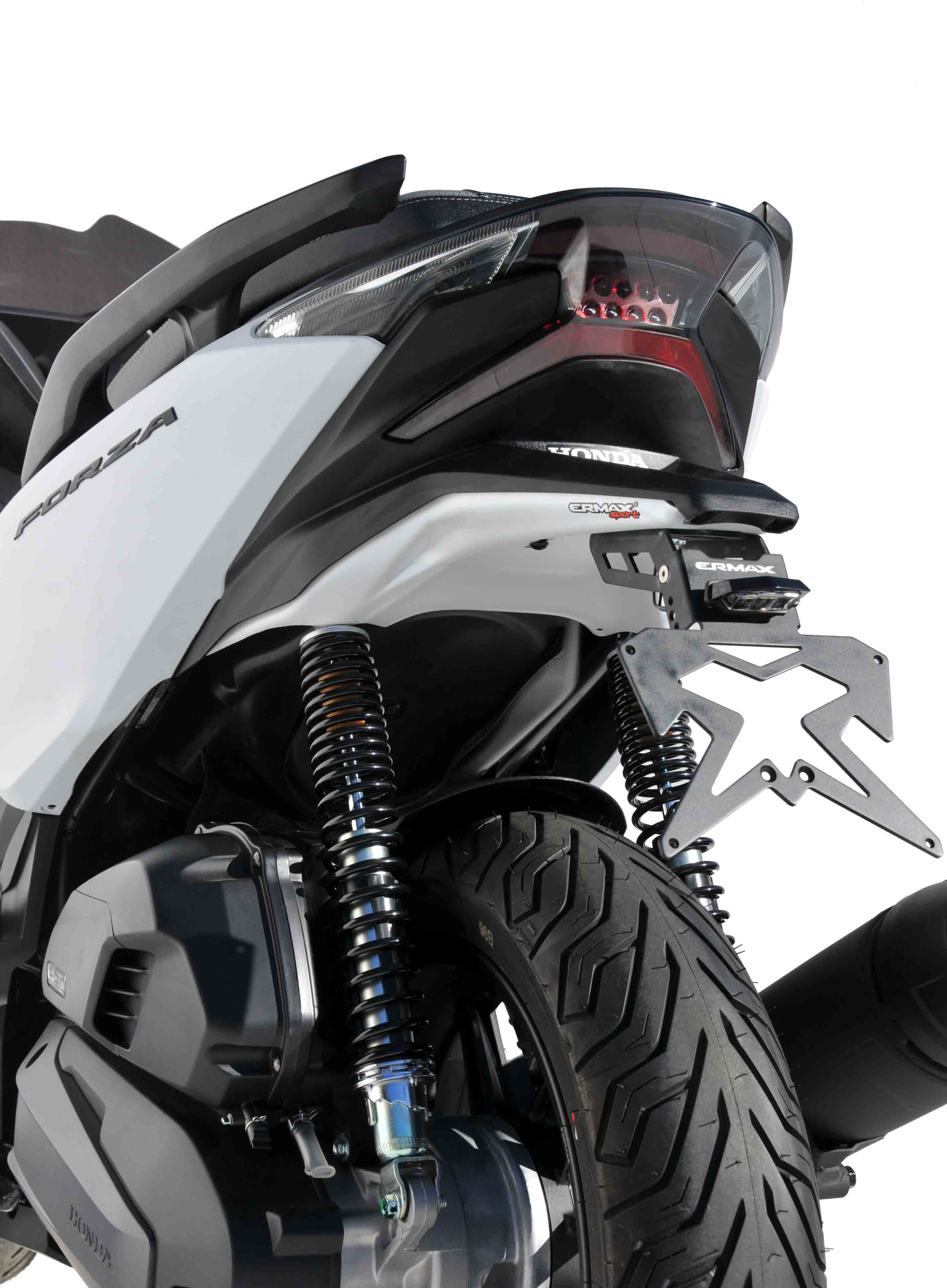 Ermax Tail Tidy | Matte Pearl Cool White [NHB44] | Honda Forza 350 2021>Current -   Pyramid Motorcycle Accessories