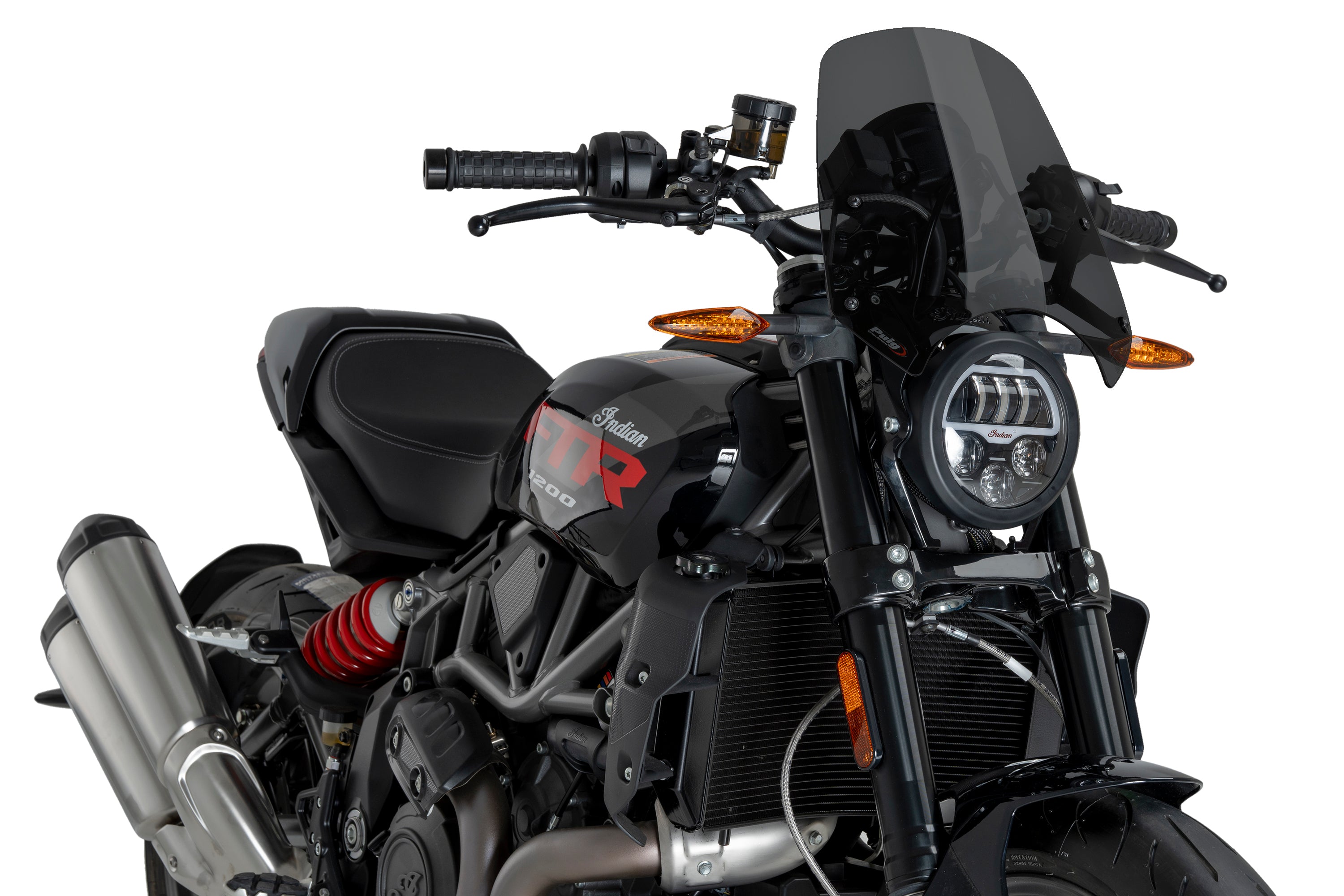 Puig Sport Screen | Dark Smoke | Indian FTR 1200 2019>2025 -   Pyramid Motorcycle Accessories
