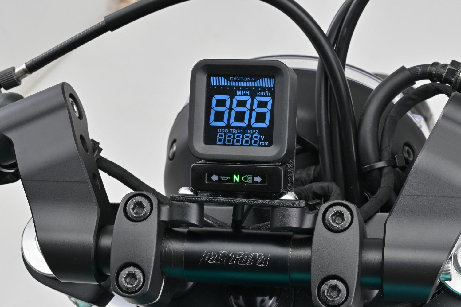 Daytona 'Cube' Speedometer & Tachometer | Black Aluminium -   Pyramid Motorcycle Accessories