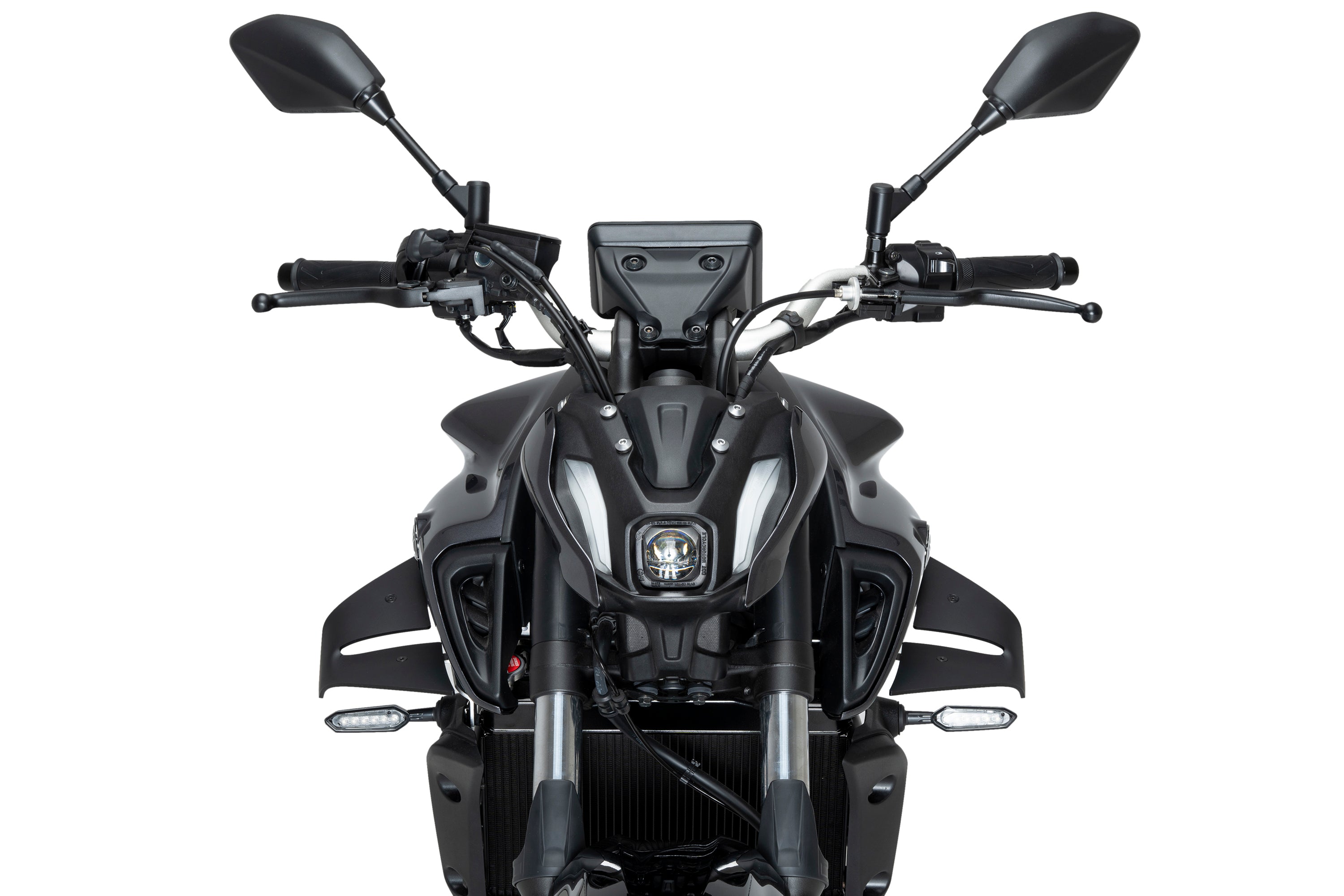 Puig D12 Side Downforce Wings | Matte Black | Yamaha MT-07 2021>2024 -   Pyramid Motorcycle Accessories