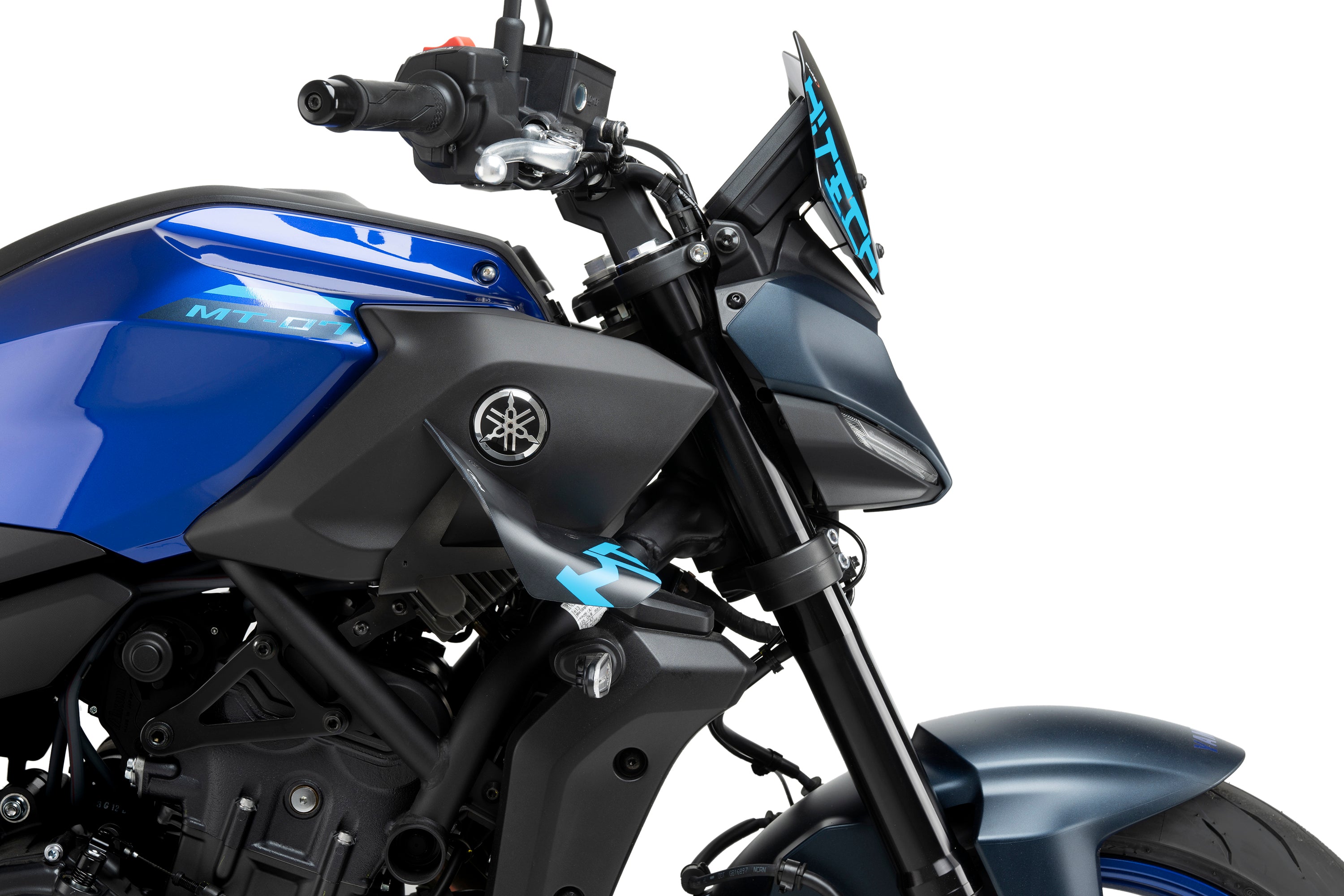 Puig D12 Side Downforce Wings | Graphics | Yamaha MT-07 2025>Current -   Pyramid Motorcycle Accessories
