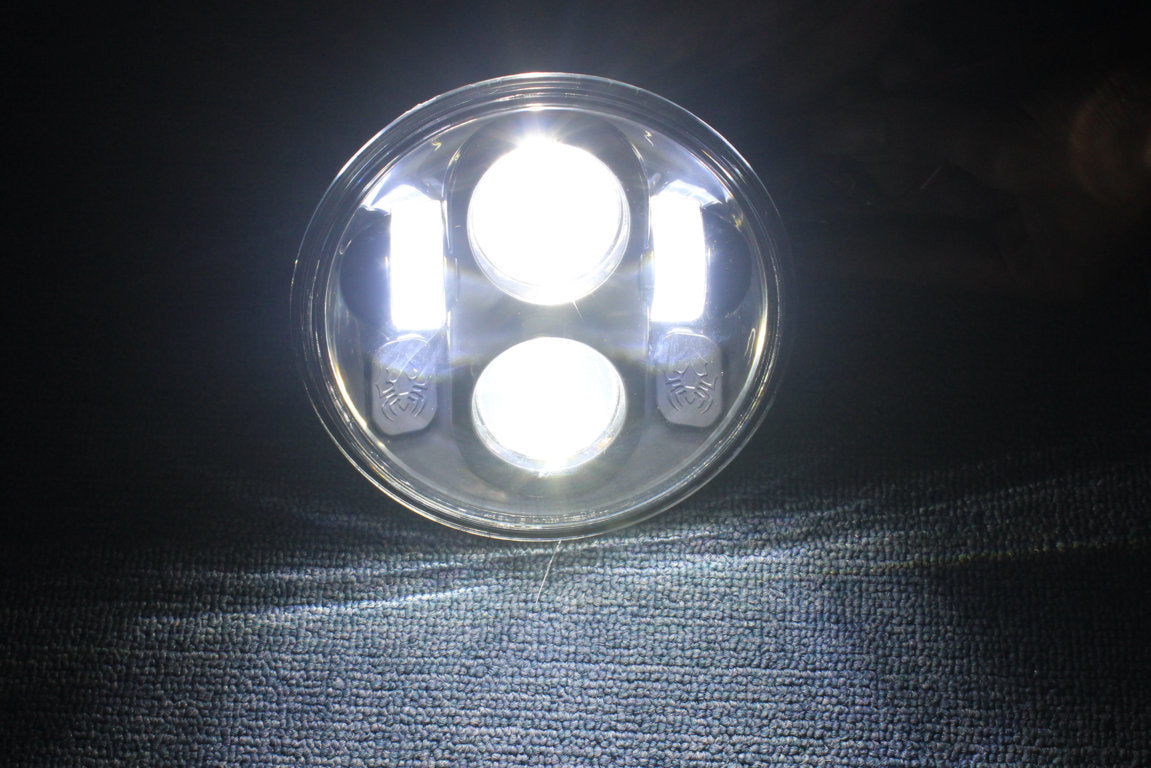 Customacces Ovni Headlight | Black | Fits Various Harley-Davidson Models -   Pyramid Motorcycle Accessories