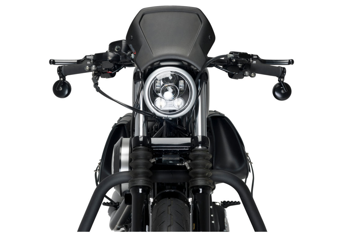 Customacces Ovni II Headlight | Black | Fits Various Harley Davidson Models -   Pyramid Motorcycle Accessories