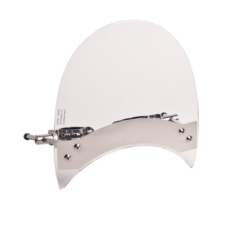 Customacces Roadster Universal Fork Mounted Windscreen | Clear -   Pyramid Motorcycle Accessories