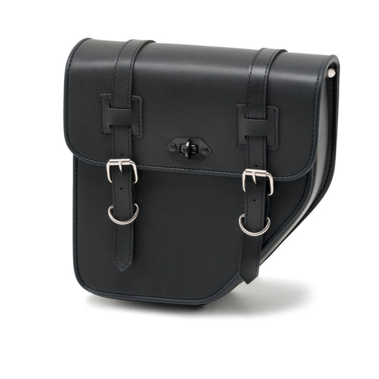 Customacces Ibiza Saddlebag With Metal Base - Right Hand Side | Black -   Pyramid Motorcycle Accessories