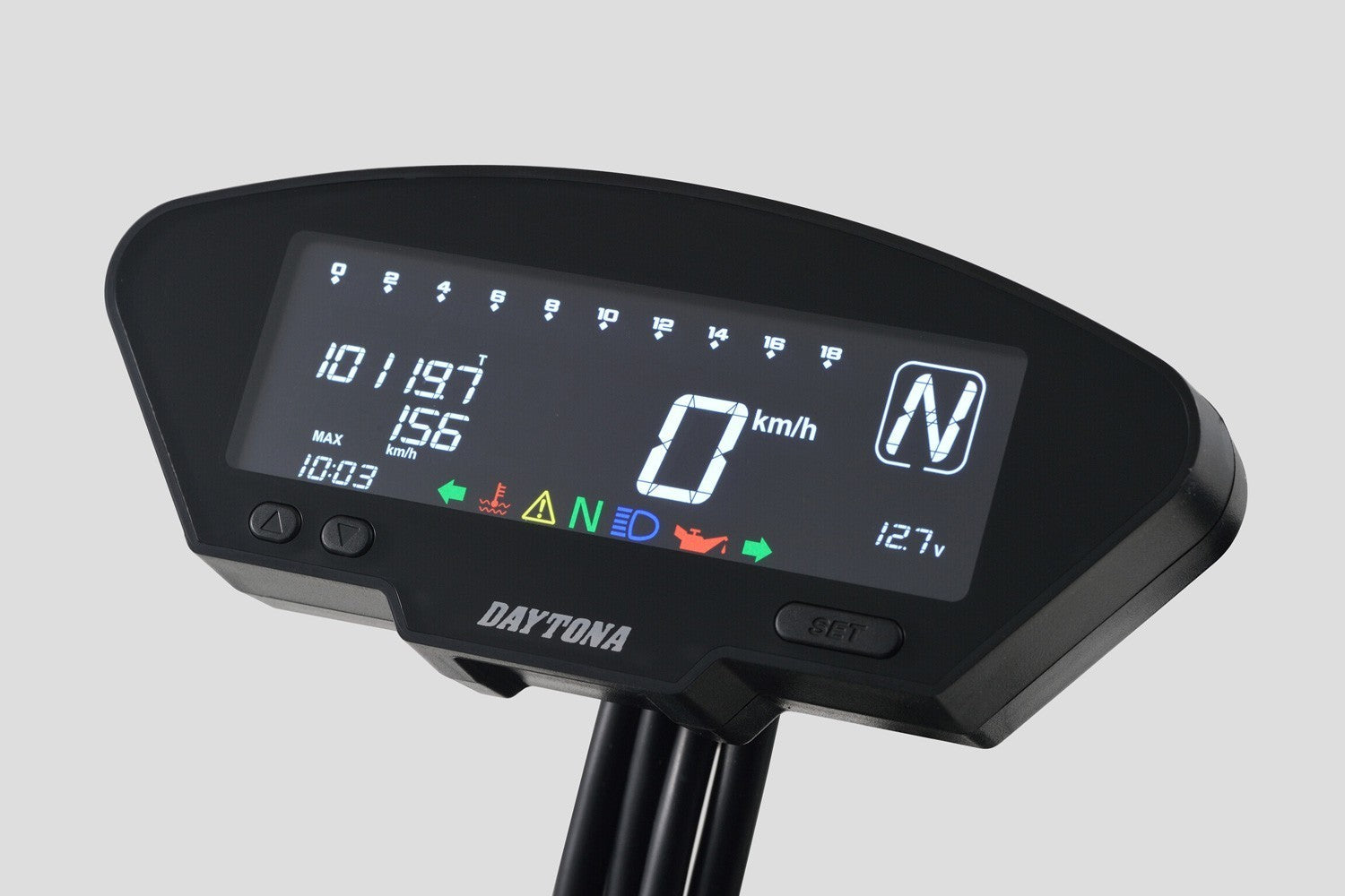Daytona 'Deva' Multifunction Dashboard - Speedo/Tacho/Gear Position+More -   Pyramid Motorcycle Accessories