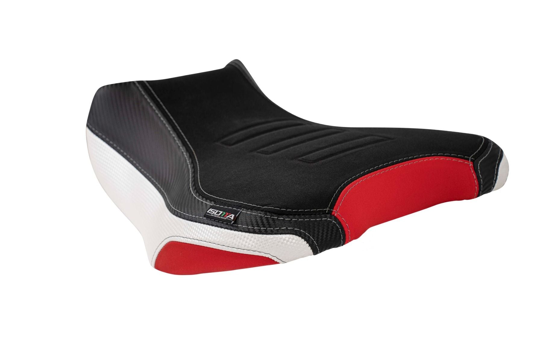 Isotta Comfort Rider Seat | Red/Black/White | Benelli TRK 702/702 X 2023-2024 -   Pyramid Motorcycle Accessories