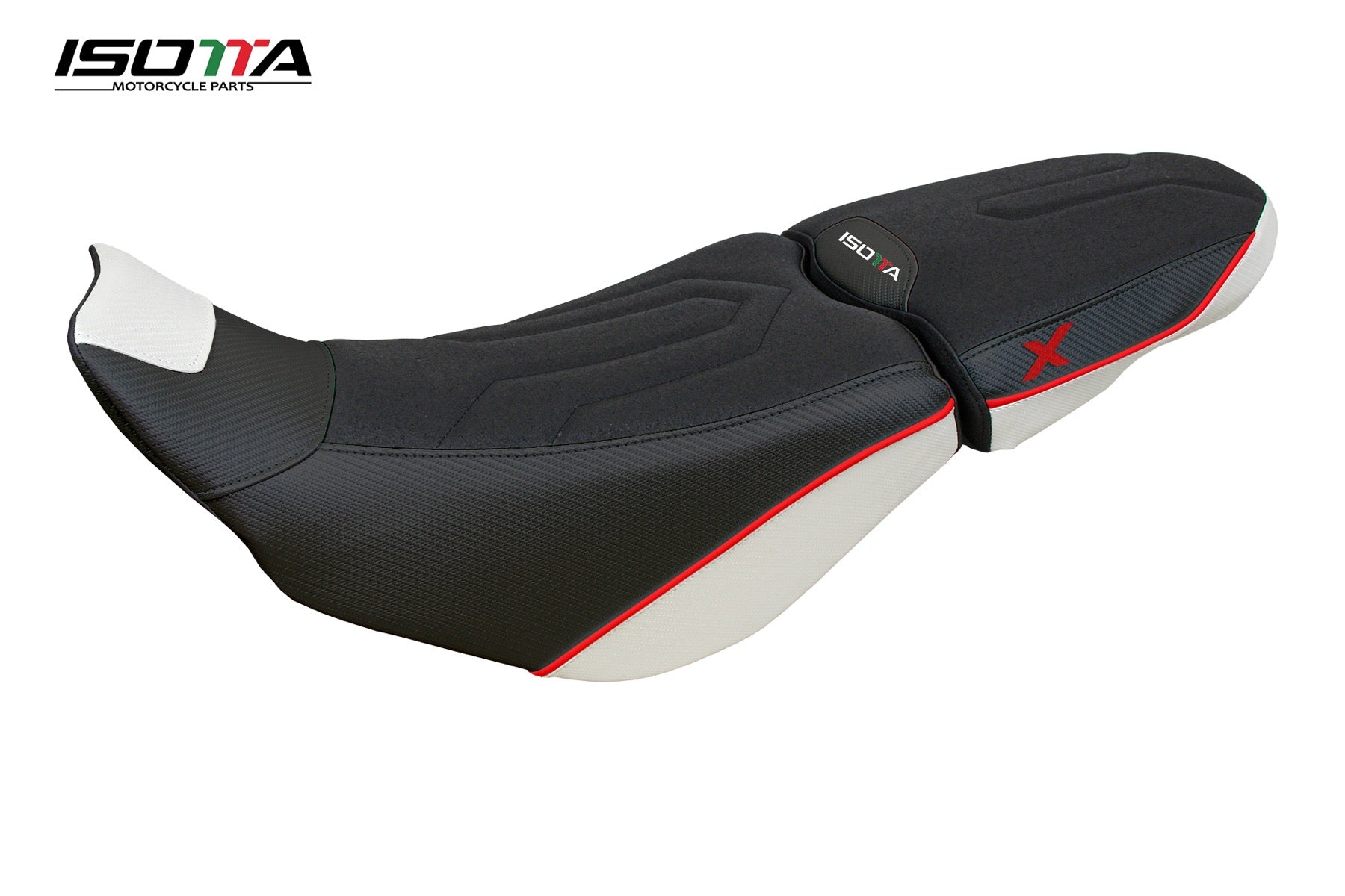 Isotta Comfort Seat Cover | White | Ducati Desert X 2022>2024 -   Pyramid Motorcycle Accessories