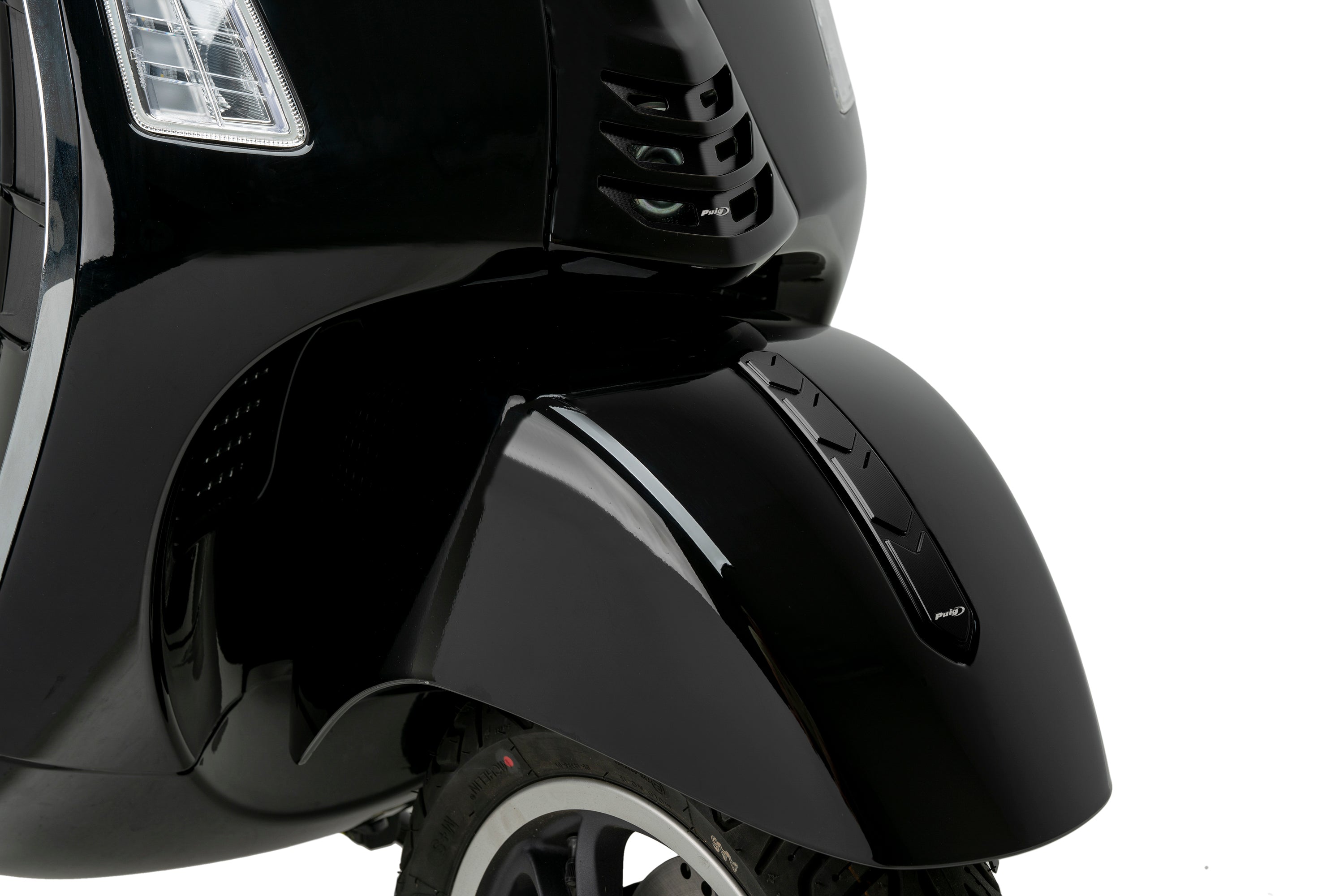 Puig Front Fender Trim | Black | Piaggio GTS 125 2023>Current -   Pyramid Motorcycle Accessories