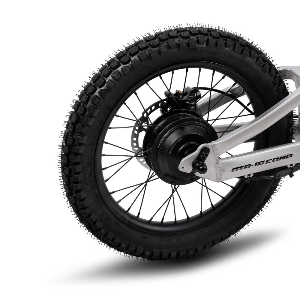 Amped A18 Comp Kids Electric Bike | Silver -   Pyramid Motorcycle Accessories