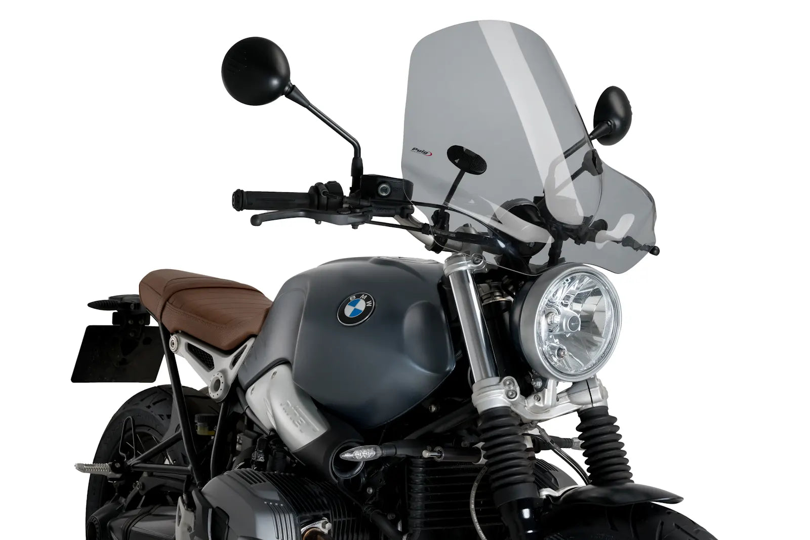 Puig Touring 2 Universal Handlebar Mounted Screen | Light Smoke -   Pyramid Motorcycle Accessories