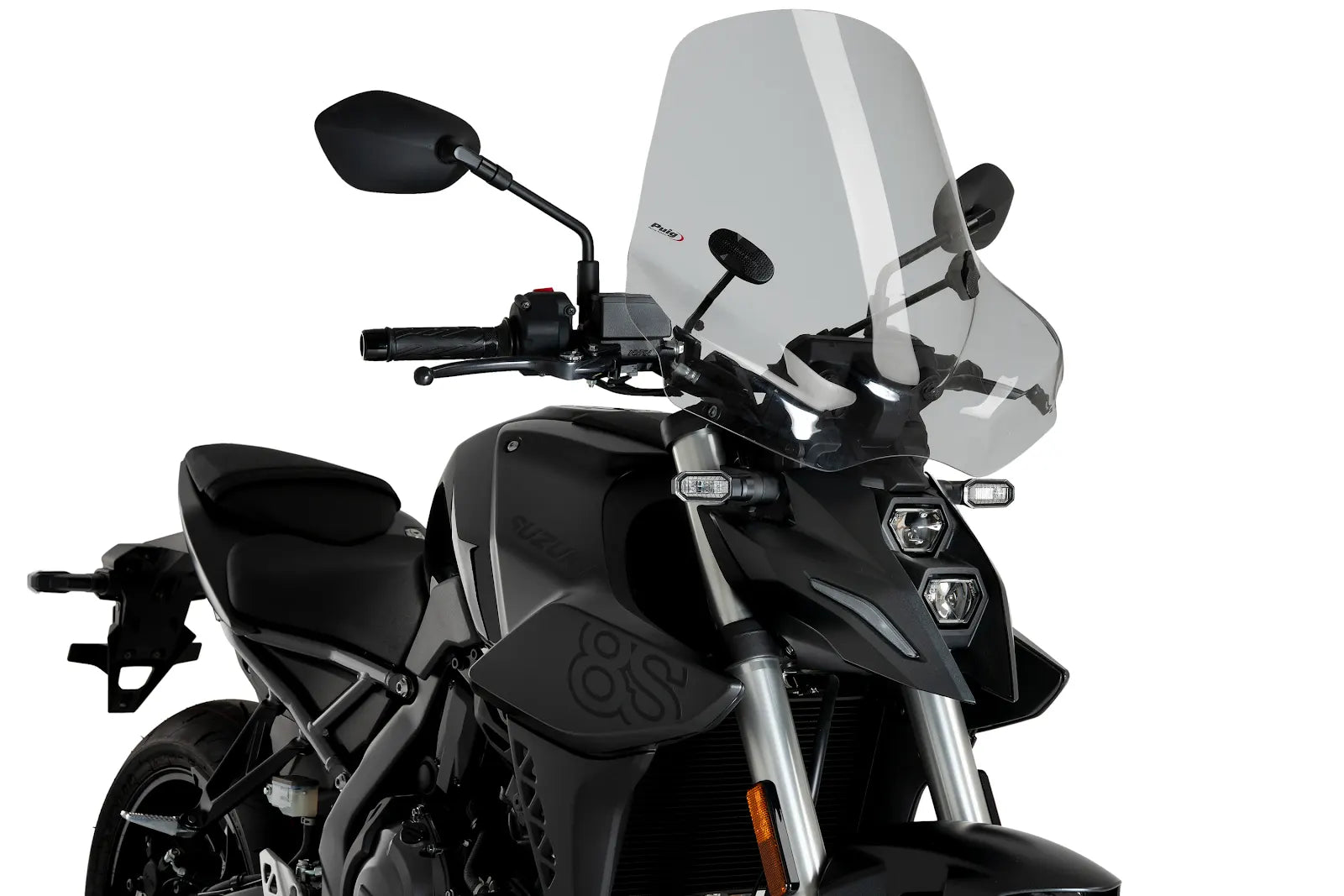 Puig Touring 2 Universal Handlebar Mounted Screen | Light Smoke -   Pyramid Motorcycle Accessories