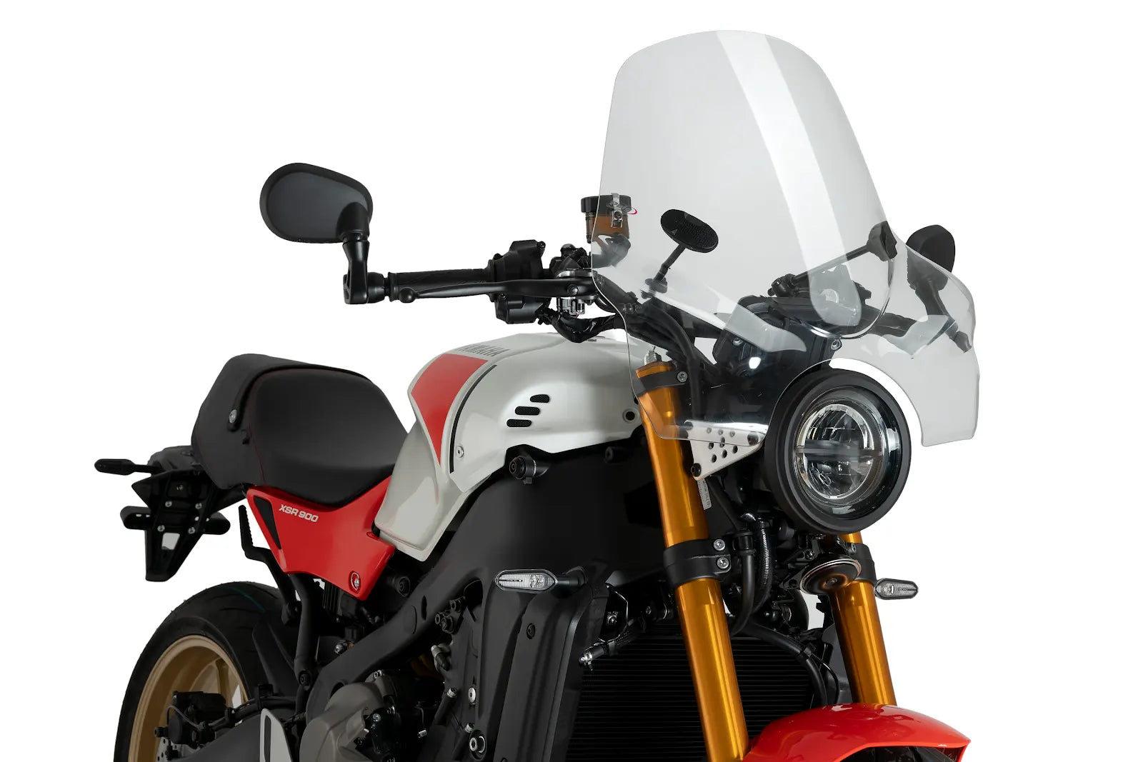Puig Touring 1 Universal Handlebar Mounted Screen | Clear -   Pyramid Motorcycle Accessories