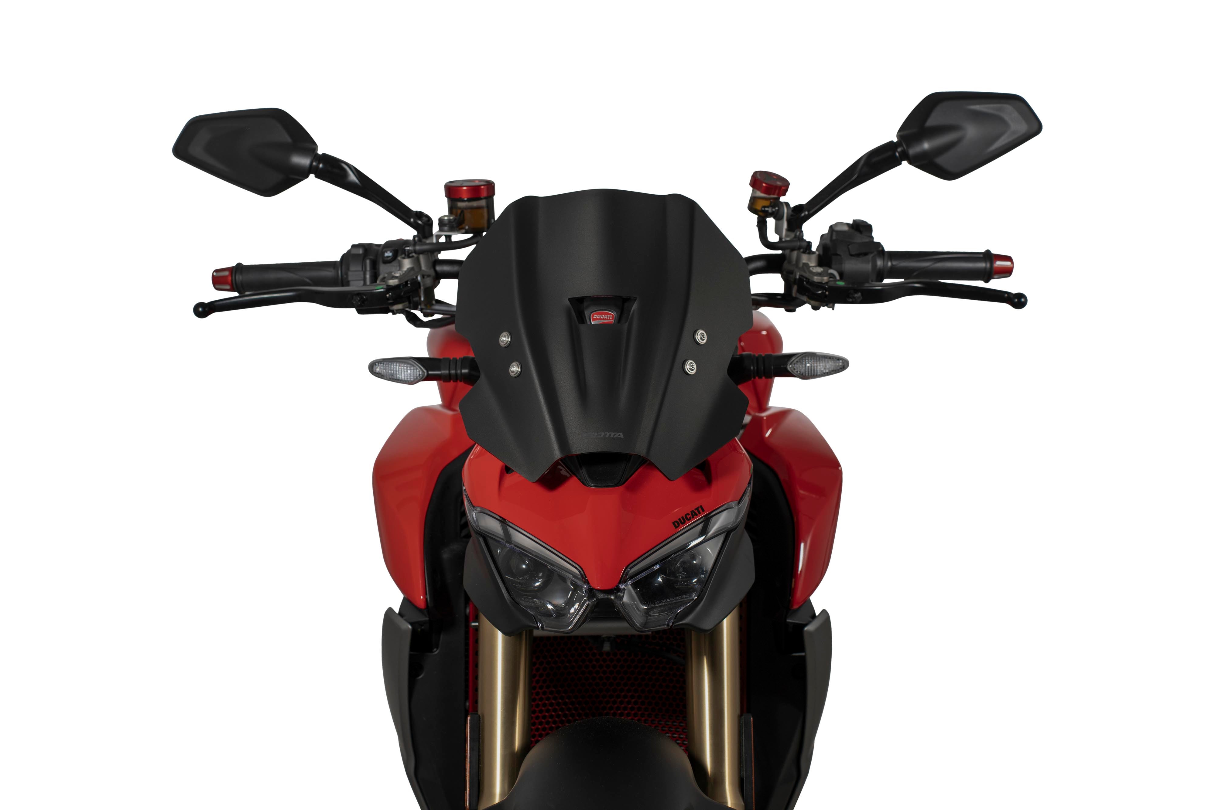 Isotta Racing Sport Windscreen | Light Smoke | Dark Smoke | Matte Black | Clear | Ducati Streetfighter V2 2025>2026 -   Pyramid Motorcycle Accessories