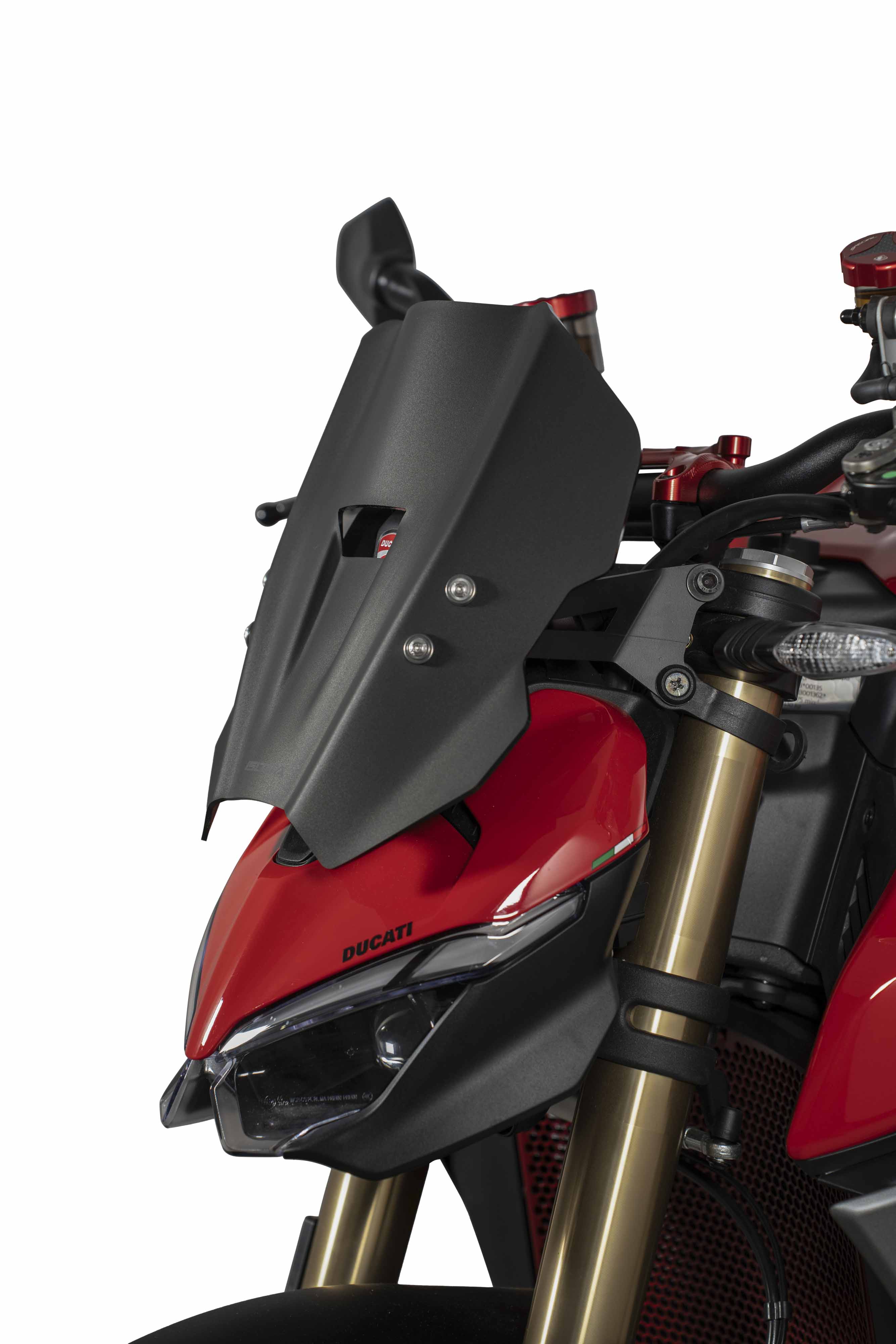 Isotta Racing Sport Windscreen | Light Smoke | Dark Smoke | Matte Black | Clear | Ducati Streetfighter V2 2025>2026 -   Pyramid Motorcycle Accessories