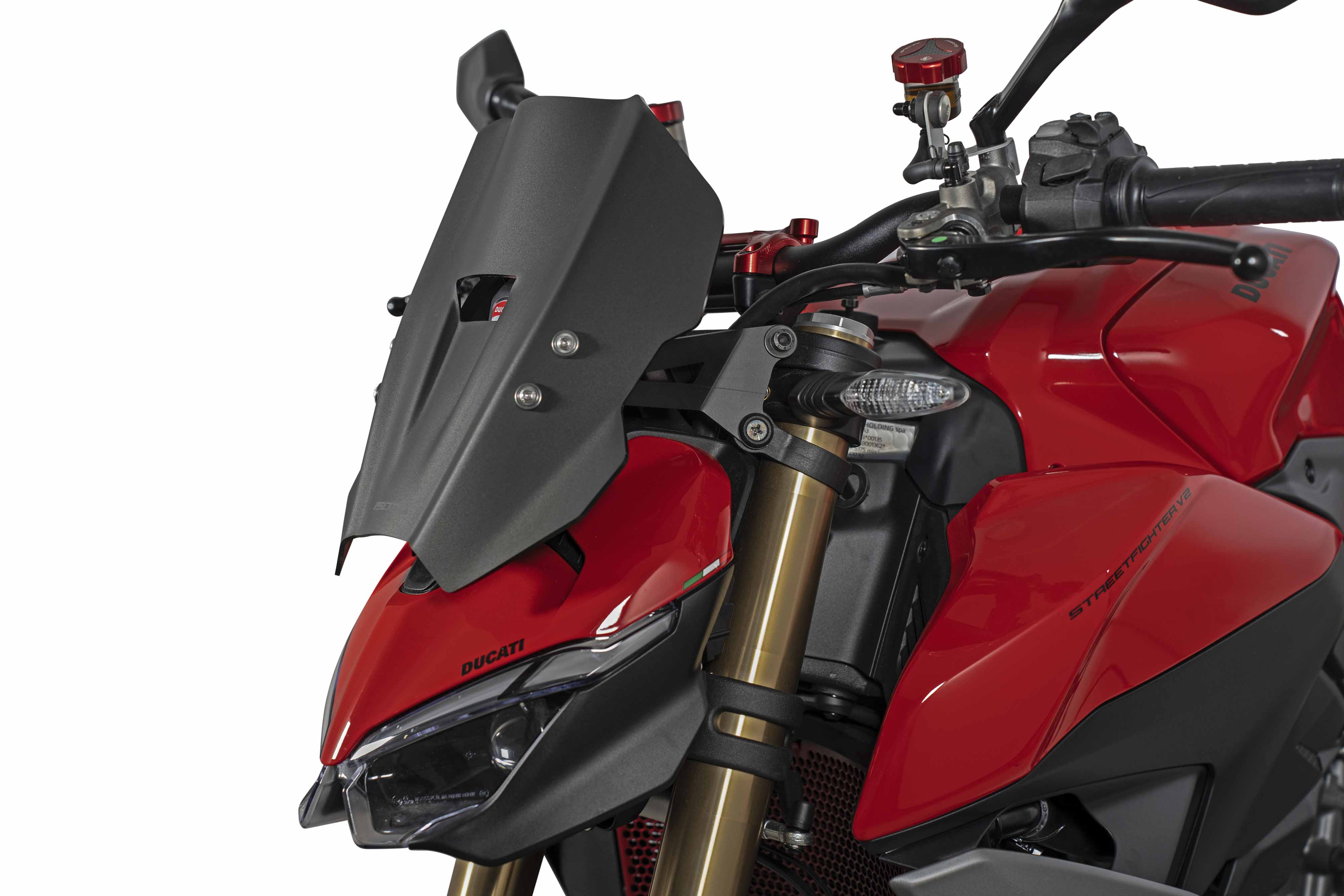 Isotta Racing Sport Windscreen | Light Smoke | Dark Smoke | Matte Black | Clear | Ducati Streetfighter V2 2025>2026 -   Pyramid Motorcycle Accessories