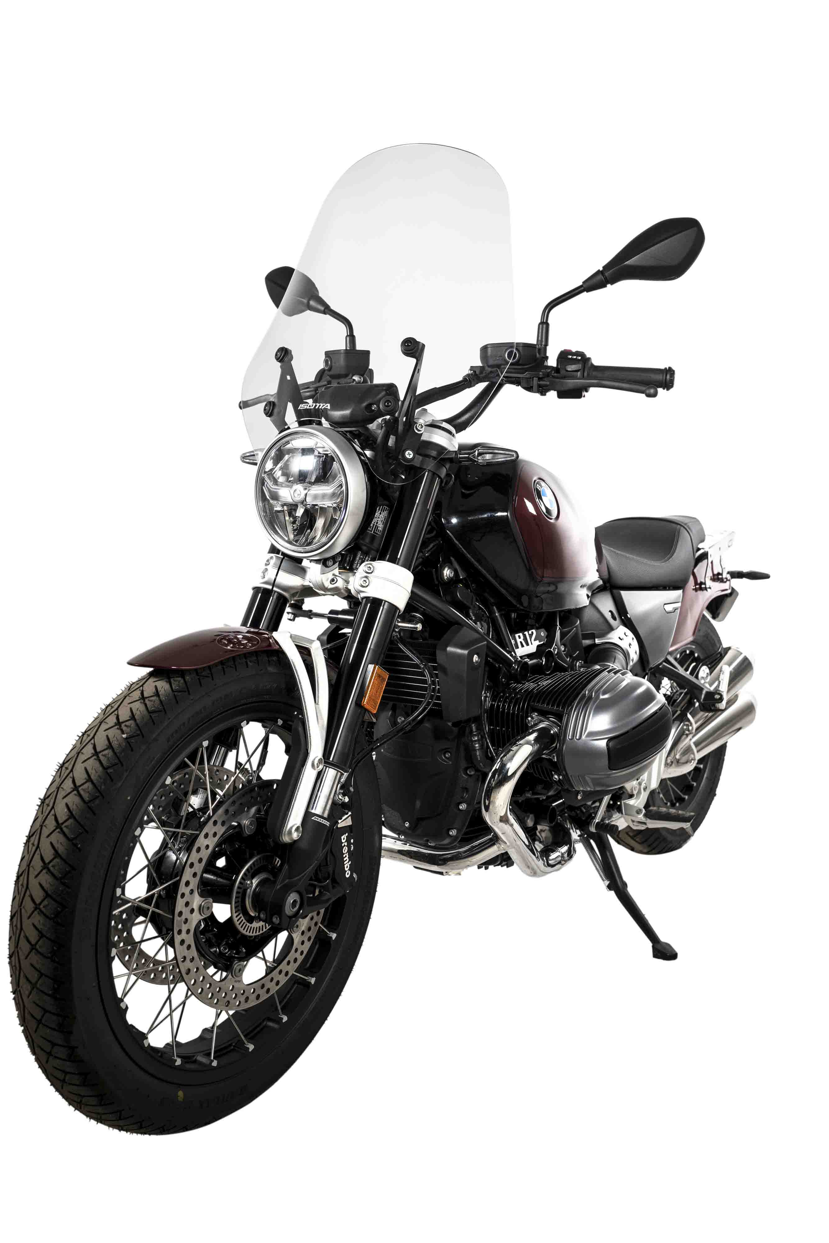 Isotta High Protection Windshield | Light Smoke | Clear | BMW R 12 2024>2026 -   Pyramid Motorcycle Accessories