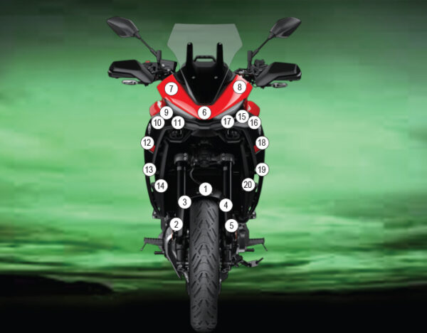 Eazi-Grip Stone Chip Protection Kit | Clear - Gloss | Yamaha Tracer 7 GT 2025>Current -   Pyramid Motorcycle Accessories