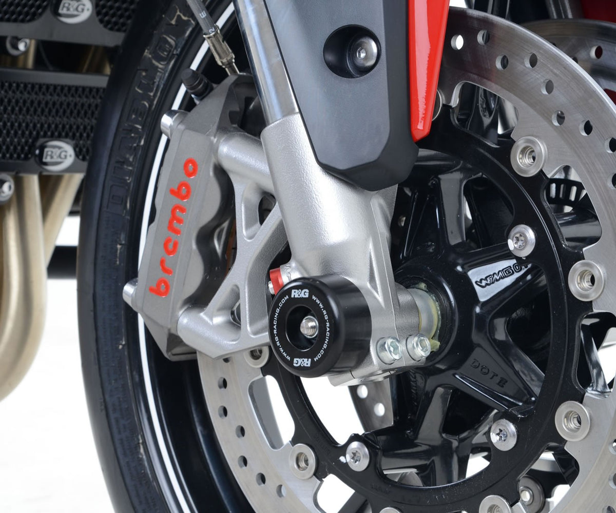 R&G Fork Protectors | Black | Triumph Speed Triple S '11-, Speed Triple RS '18-, Speed Triple 1200 RS '21-, Speed Triple 1200RR '22- & Speed Triple 1200RX '25- -   Pyramid Motorcycle Accessories