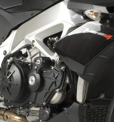 R&G Crash Protectors | Black | Aprilia Tuono V4 1100 2015>2020 & Aprilia Tuono V4 1100 Factory 2015>2020 & Aprilia Tuono V4R 2011>2014