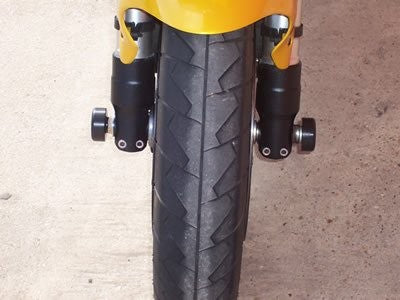 R&G Fork Protectors | Black | Triumph Daytona 955i, 595 and T595 (models produced up to 1999)