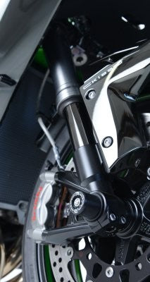 R&G Fork Protectors | Black | Kawasaki Ninja H2(R) '15- 23 & H2 SX '18- '24 -   Pyramid Motorcycle Accessories