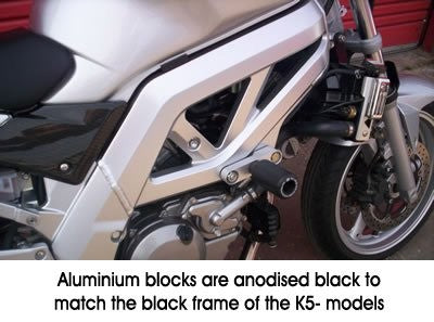 R&G Crash Protectors | Black | Suzuki SV 650 S 2005>2012 & Suzuki SV 650 2005>2012