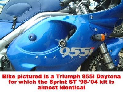 R&G Crash Protectors | Black | Triumph Tiger 955i 2000>2006 & Triumph Sprint ST 1050 1998>2004