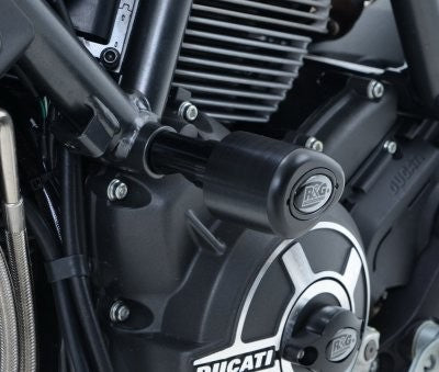 R&G Crash Protectors | Black | Ducati Scrambler Icon 2015>2018 & Ducati Scrambler Classic 2015>2020 & Ducati Scrambler Sixty2 2016>2018 & Ducati Scrambler Urban Enduro 2015>2017 & Ducati Scrambler Desert Sled 2017>2022