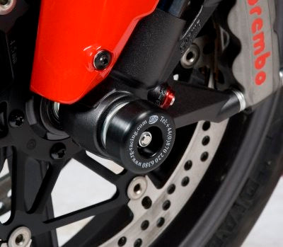 R&G Fork Protectors | Black | Ducati 848, 1098S, 1198S, & Streetfighter (1098) models help to eliminate damage to the front forks during a drop