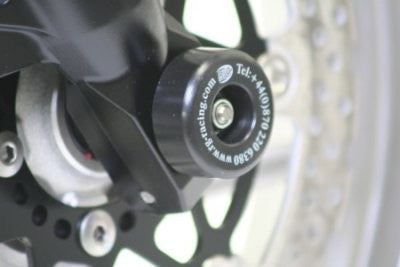 R&G Fork Protectors | Black | Kawasaki Z750 '06- and Z750S '06-. Helping to eliminate damage to the front forks during a drop