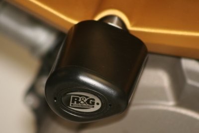 R&G Crash Protectors | Black | Aprilia Shiver 750 2008>2016 & Aprilia Dorsoduro 750 2008>2015 & Aprilia Caponord 1200 2013>2018 & Aprilia Dorsoduro 1200 2011>2012 & Aprilia Shiver 900 2017>2022