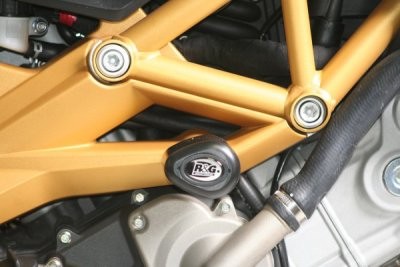 R&G Crash Protectors | Black | Aprilia Shiver 750 2008>2016 & Aprilia Dorsoduro 750 2008>2015 & Aprilia Caponord 1200 2013>2018 & Aprilia Dorsoduro 1200 2011>2012 & Aprilia Shiver 900 2017>2022