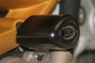 R&G Crash Protectors | Black | Aprilia Shiver 750 2008>2016 & Aprilia Dorsoduro 750 2008>2015 & Aprilia Caponord 1200 2013>2018 & Aprilia Dorsoduro 1200 2011>2012 & Aprilia Shiver 900 2017>2022