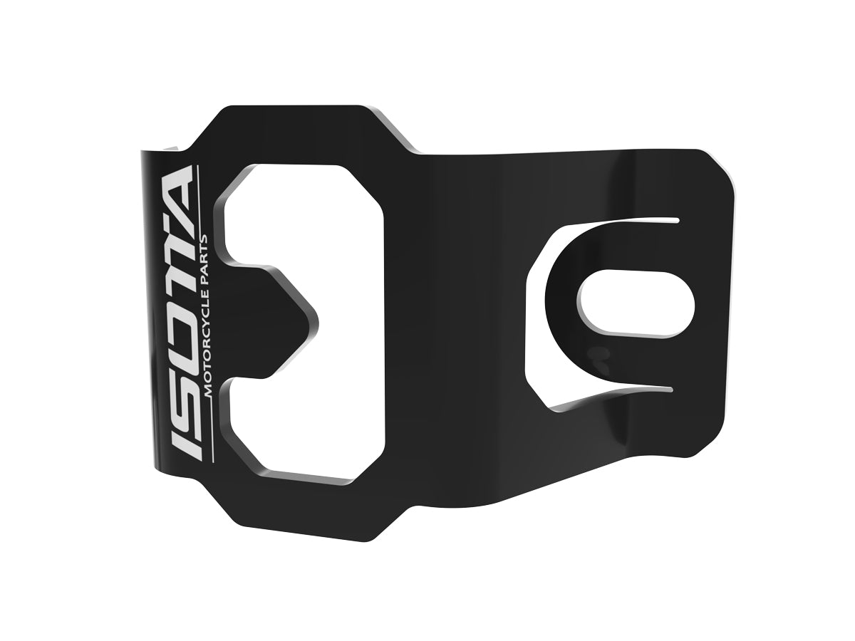 Isotta Rear Brake Reservoir Protection | Black | Moto Guzzi V100 Mandello S / Stelvio 2023>2024 -   Pyramid Motorcycle Accessories