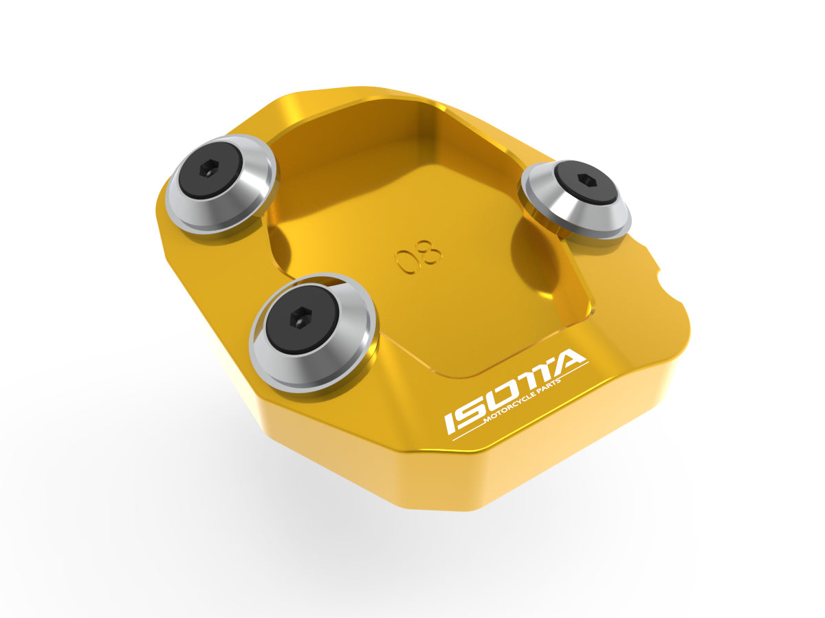 Isotta Side Stand Base Extension | Silver| Black | Gold | Red | Moto Guzzi V100 Mandello S 2023>2024 -   Pyramid Motorcycle Accessories